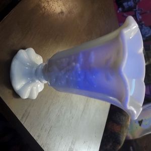 Westmoreland white milk glass grape pattern vase